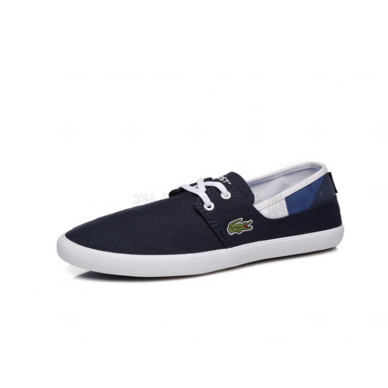 tflz法国鳄鱼 香港 一脚蹬懒人鞋帆布休闲鞋乐福鞋男鞋 蓝色 36