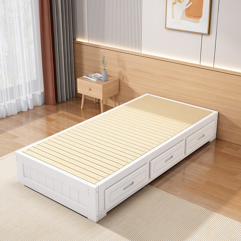 莫贤抽拉床推拉床 伸缩床实木抽拉床简约单双人床多功能伸缩床抽拉床