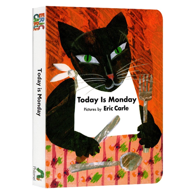 英文原版绘本 Today Is Monday是星期一 纸板书 廖彩杏书单 Eric Carle 艾瑞卡尔 儿童认知启蒙图画书