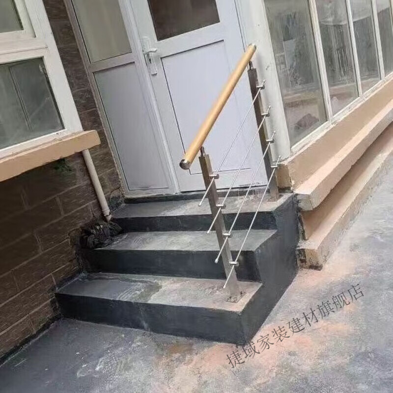 仁聚益门口楼梯扶手不锈钢室外护栏庭院楼梯扶手阳台农村门口护栏 一