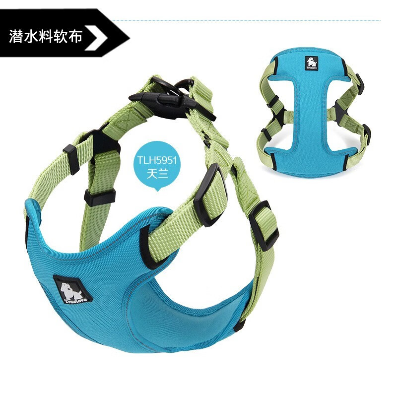 宠物工字型马甲 天蓝-潜水料软布内里 l-胸围52-92cm建议30-70斤选择