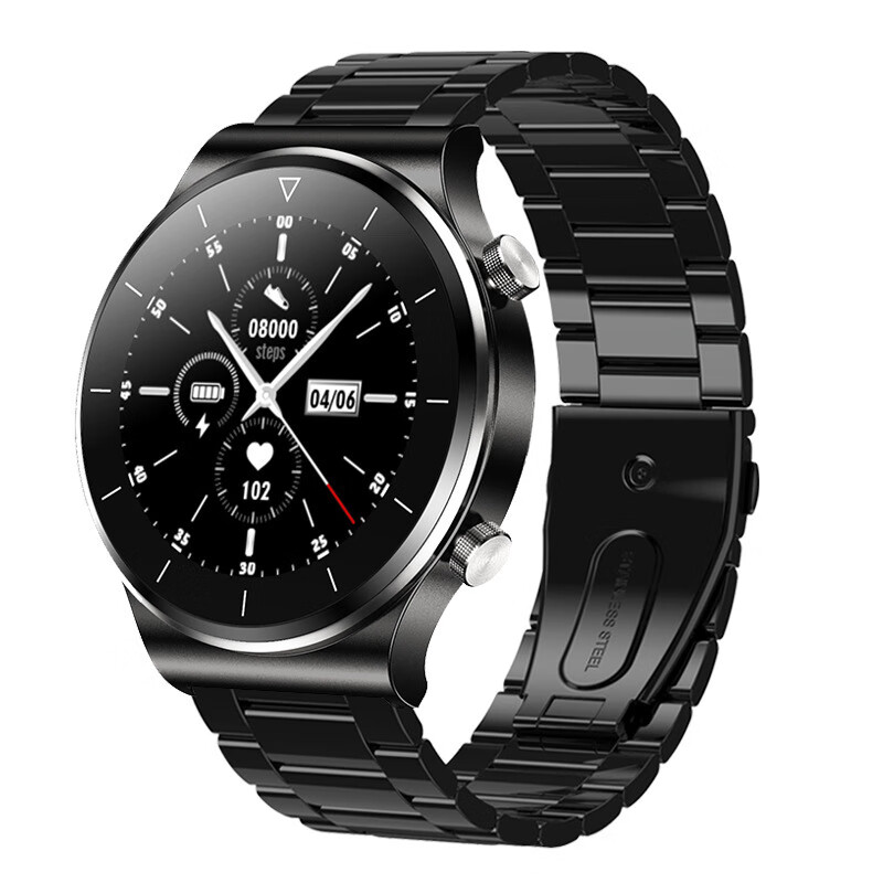 可蓝牙接打电话智能手表音乐播放测量血压心率圆屏自定义表盘运动手表