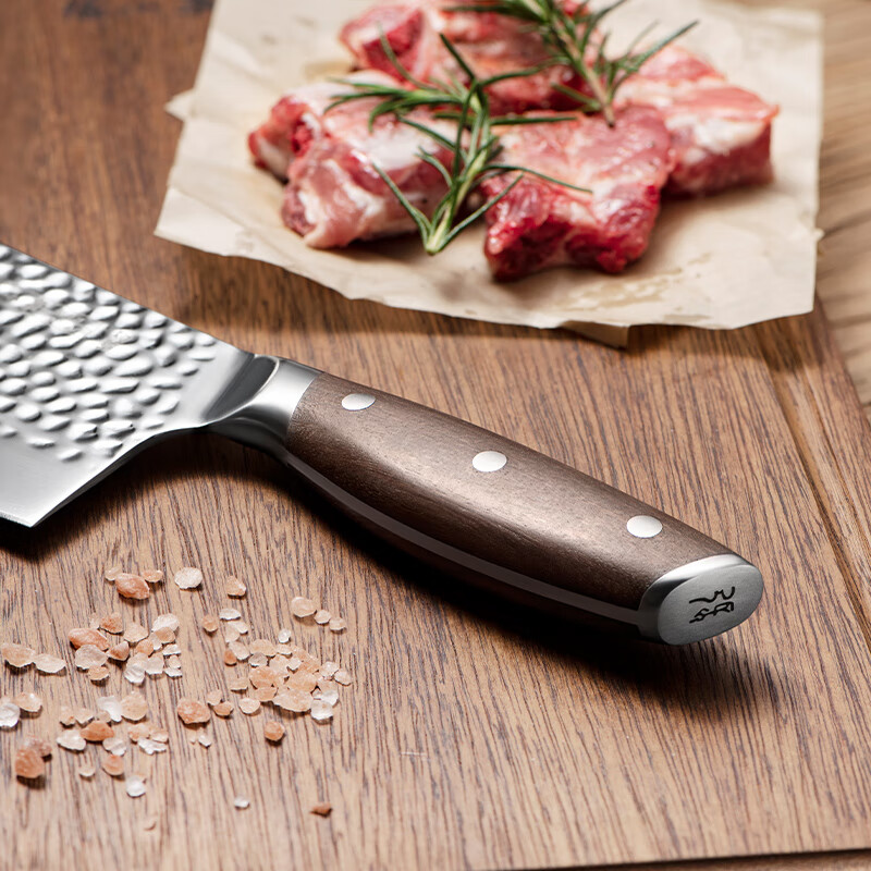 张小泉不锈钢菜刀刀具套装家用菜刀厨房套刀锤点防粘切菜刀斩骨刀实木柄 锋悦 6件套