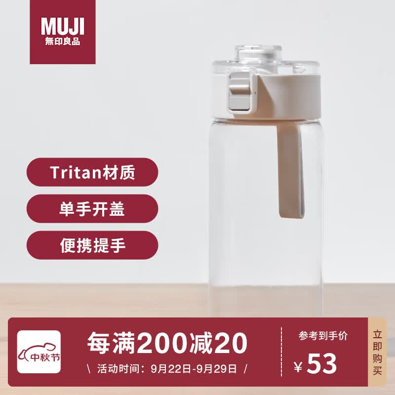 无印良品（MUJI）共聚酯 便携水杯 550ml 塑料杯运动水杯茶杯Tritan材质儿童水杯属于什么档次？