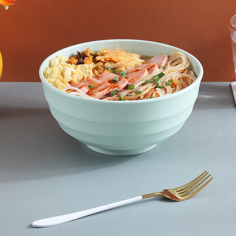 巧居巧具特大号饭碗泡面碗汤碗沙拉碗微波炉碗面条碗单个大碗 两个装【蓝色】