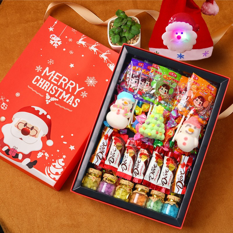 德芙圣诞糖果 巧克力棒棒糖棉花糖礼盒节礼物送女生零食送小孩儿童 圣诞糖果礼盒