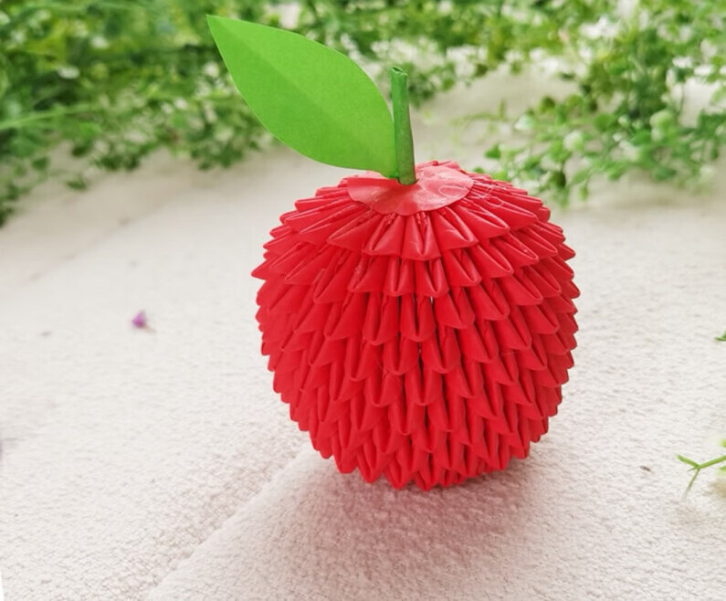 默然诺尔手工插苹果折纸材料包果圣诞节礼物水果学生制作成品 苹果
