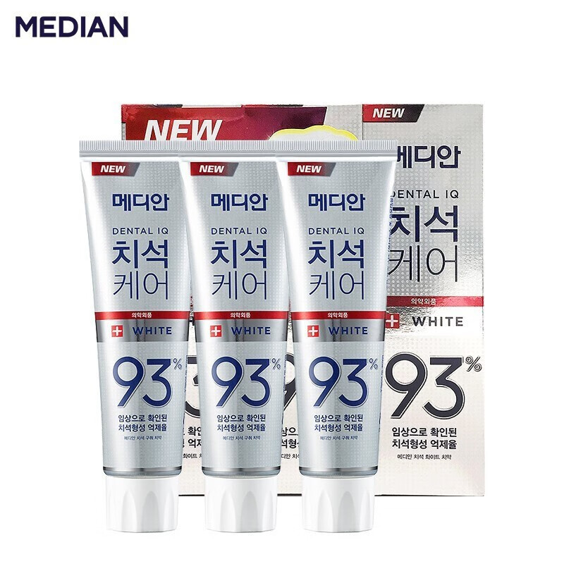 median韩国爱茉莉93牙膏抑制牙结石改善牙渍洁净牙齿清新口气口腔牙膏