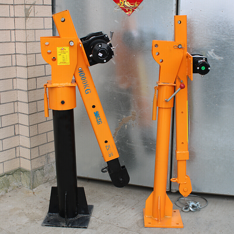 山头林村随车吊车载吊机12车用小型提升机24220伏5001吨车载起重机.