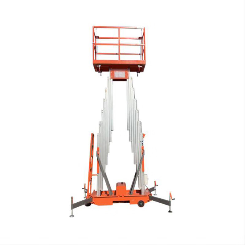 巨成云 移动升降机小型电动液压双柱铝合金 升高12米 载重200kg  工作