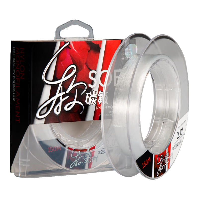 致尊坊日本進(jìn)口原絲釣魚線主線子線碳氟線超柔軟強(qiáng)拉力耐磨高端尼龍釣線 軟碳氟-透明子線150米 0.4號(hào)