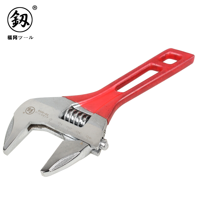釰日本福冈工具活动扳手工具多功能短柄开口扳手 15寸 fo-3034