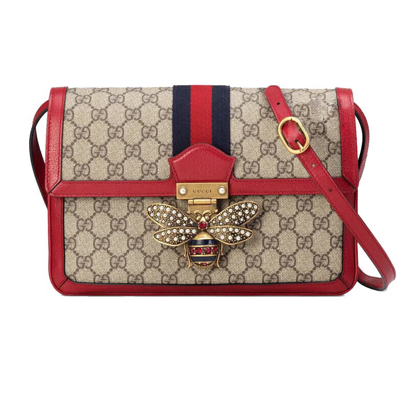 古驰(gucci)女包gg 双g小蜜蜂包包 红色9i6bt 8540