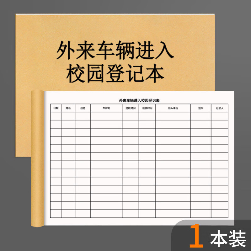 外来车辆进入校园登记表来访人员登记本门卫保安工作日志中小学幼