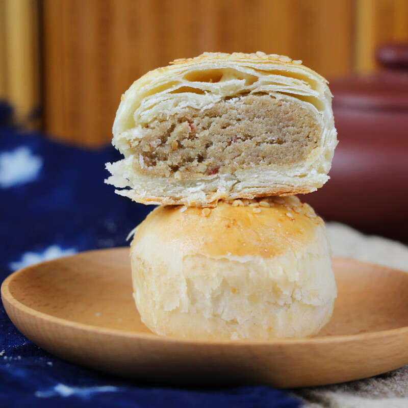 鼎丰真胖酥饼老式传统手工酥皮点心糕点零食长春特产小吃茶点300g 胖