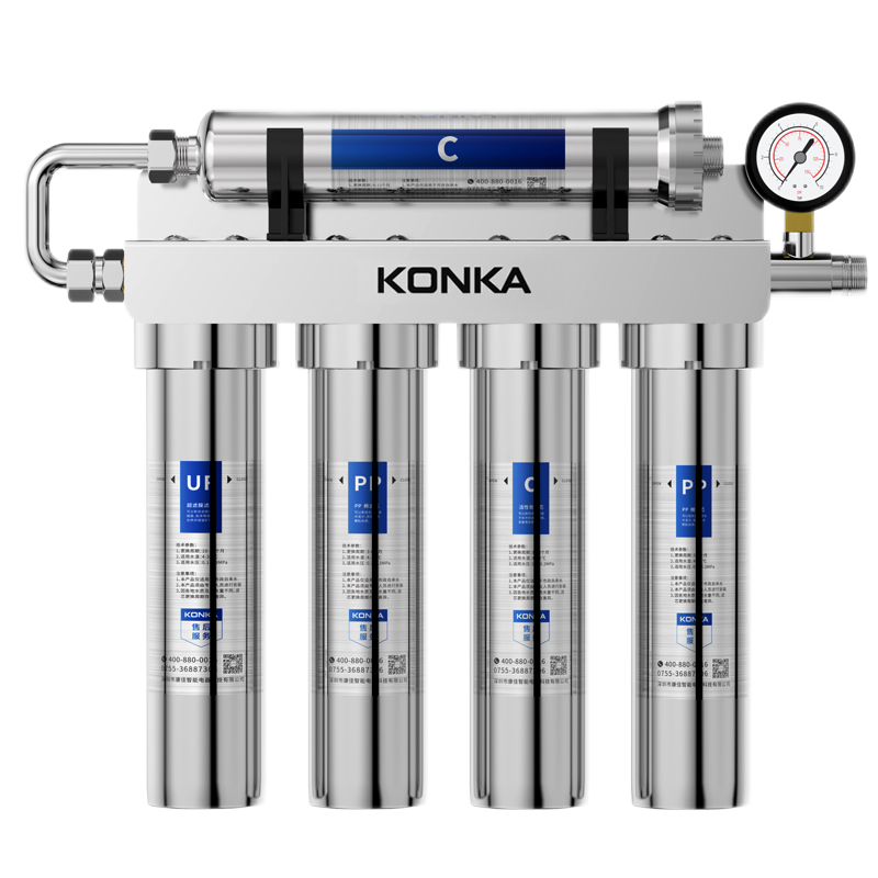 康佳（KONKA）净水器家用直饮厨房自来水前置过滤器超滤净水机不锈钢阻垢净化器水 累计15支滤芯【上门安装】