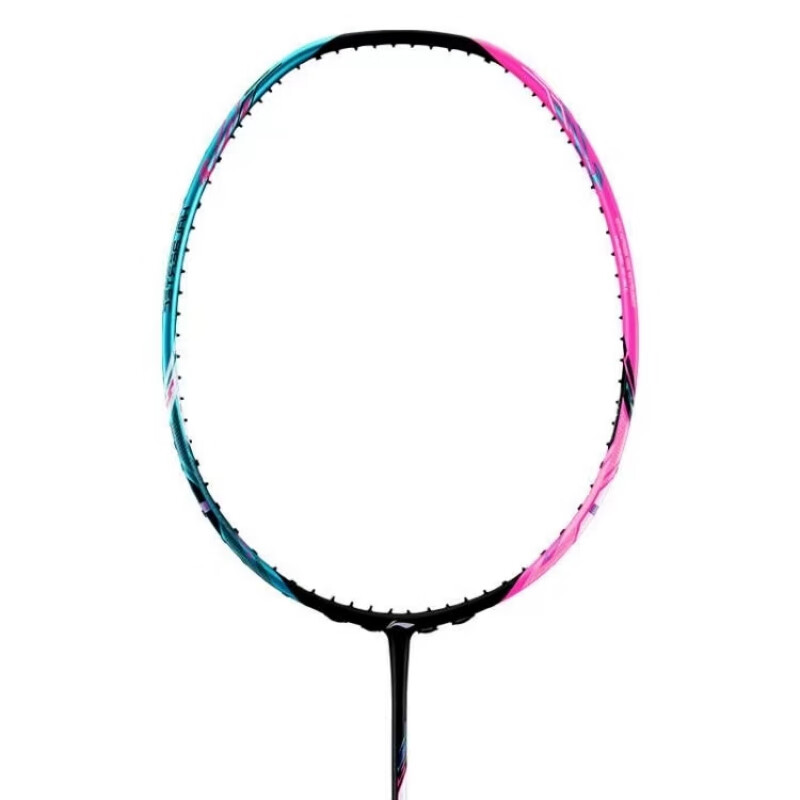李宁(LI-NING)羽毛球拍全碳素纤维超轻专业级战戟系列速度型进攻单拍免费拉线 战戟8000粉绿4U单拍-送线送手胶