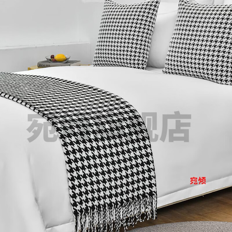 创京懿选床尾巾民宿床尾巾酒店专用床旗轻奢高端抱