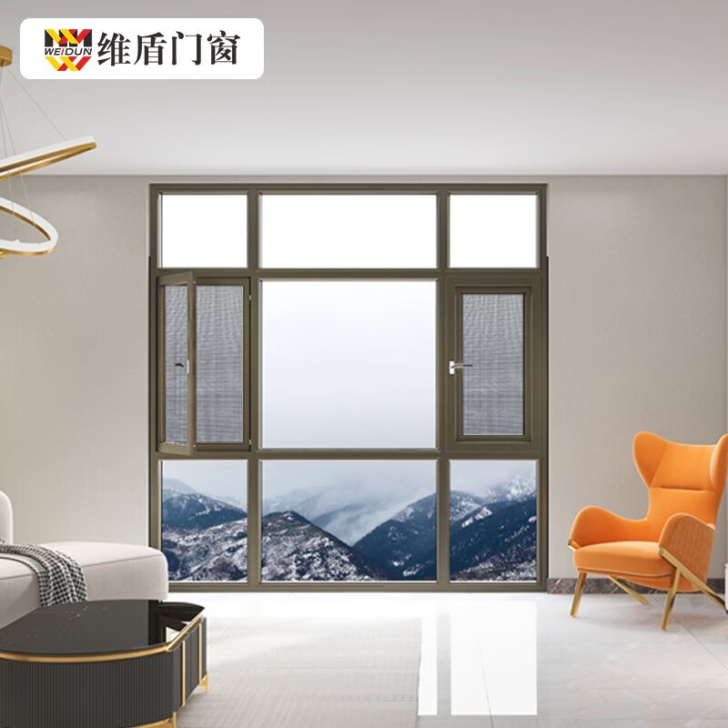 维盾(weidun) 108窗纱一体断桥铝门窗平开窗304不锈钢网纱一体窗纱窗