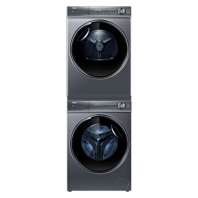 海尔（Haier）云溪4.0洗烘套装【77E/386/582/27E】直驱精华洗洗衣机+双擎热泵烘干机 超高性价27E|慕斯冲浪洗+热泵柔烘+六维减震