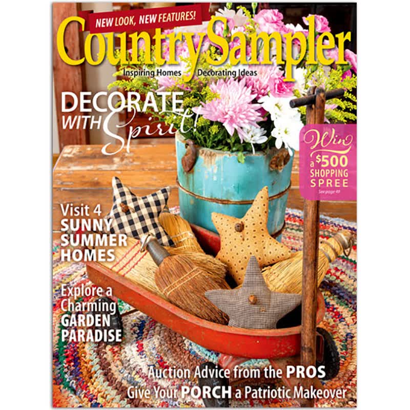 【单期可选】Country Sampler 2020/2021年月刊 田园式范例 美国田园装修杂志 2021年7月刊