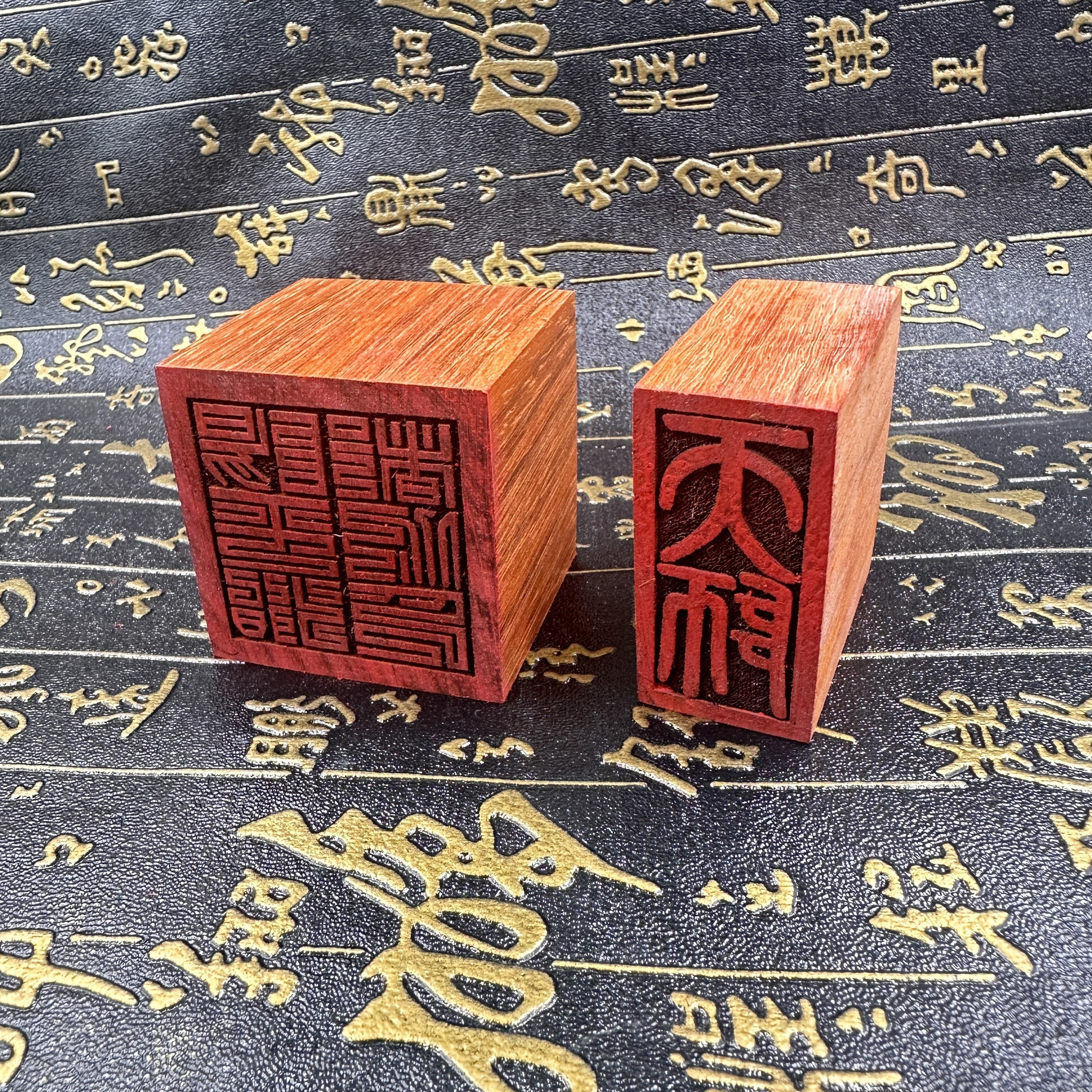 道印章红花梨木的单面印天师印正一印6公分天师阳平治都功印 6公分