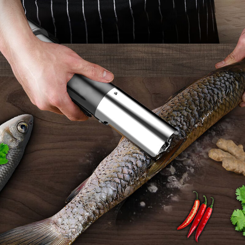 奥美优 电动刮鱼鳞神器 商用全自动无线刨刮鳞器家用杀鱼去鳞机 amy