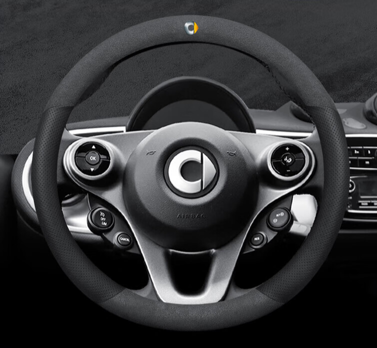smart方向盘套 fortwo forfour forjeremy  forstars 翻毛皮把套 高端