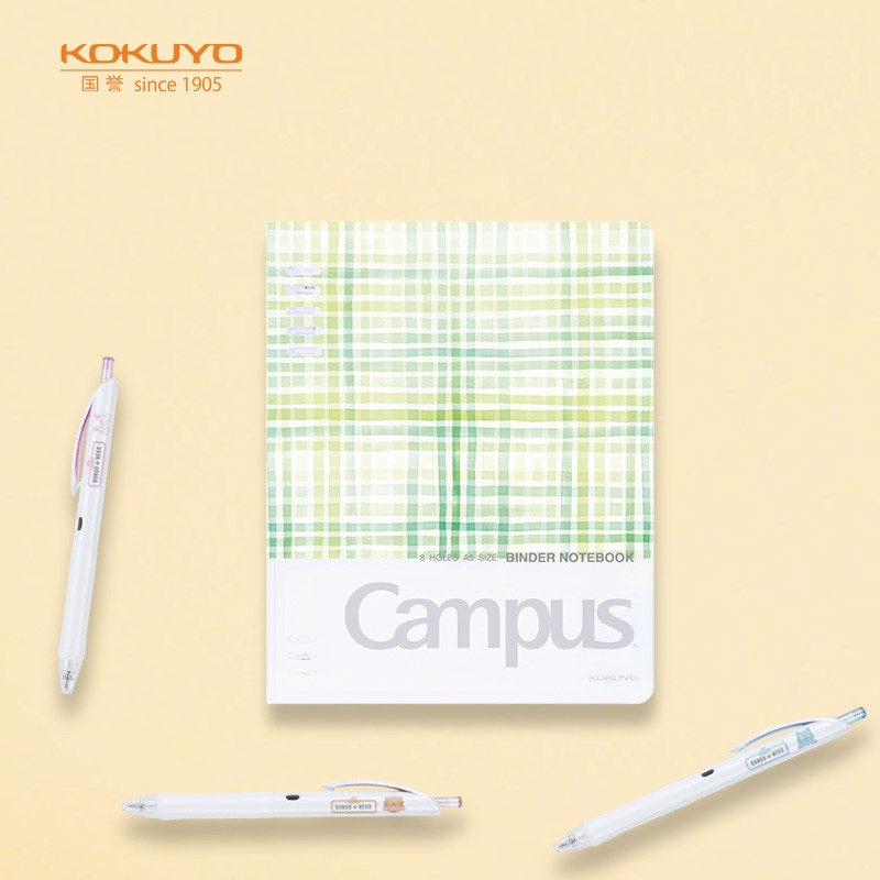 国誉(kokuyo)a5活页笔记本子水彩絮语campus紧凑型活页本内含40张横线