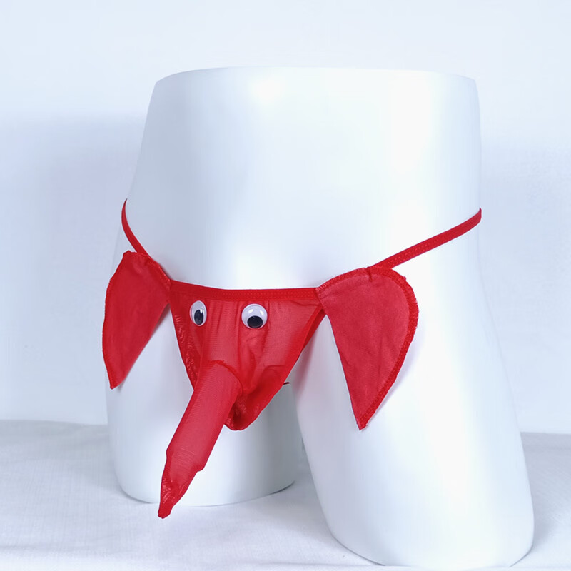 男士趣味鼻子丁字裤个性u凸性感单丁内裤超薄男创意火辣大像t字裤