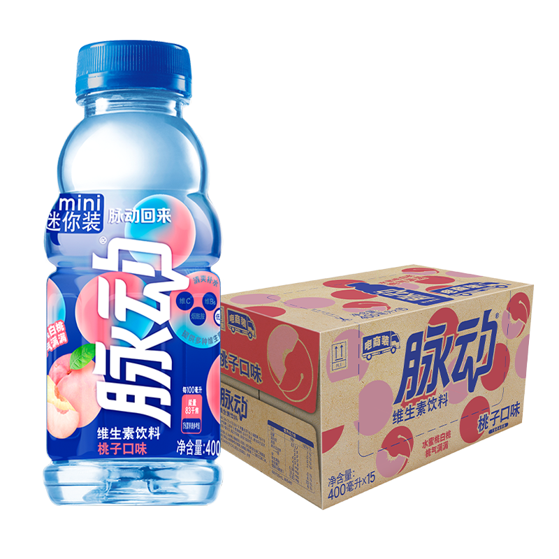 Mizone 脉动 维生素饮料 桃子口味 400ml*15瓶