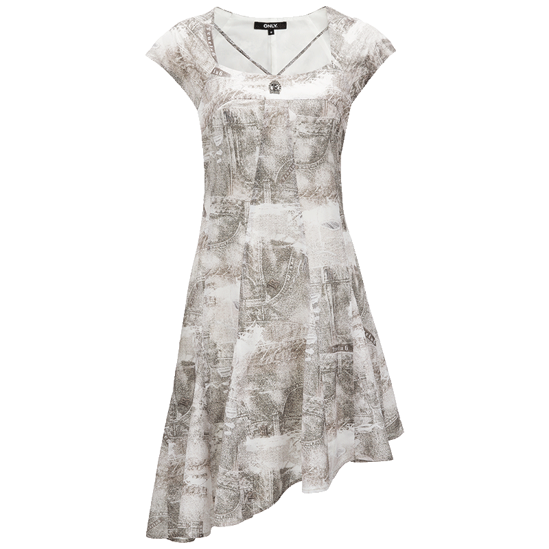 ONLY2024�ļ��¿�����������ӡ��������ȹ����ȹŮ|124207074 HF9 ܿ��ӡ�� 165/84A/M