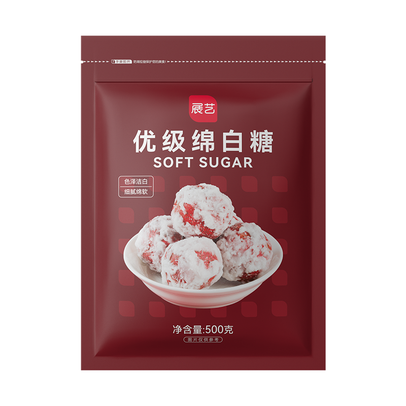 展艺 调味品 优级绵白糖 细砂糖 烘焙用 500g