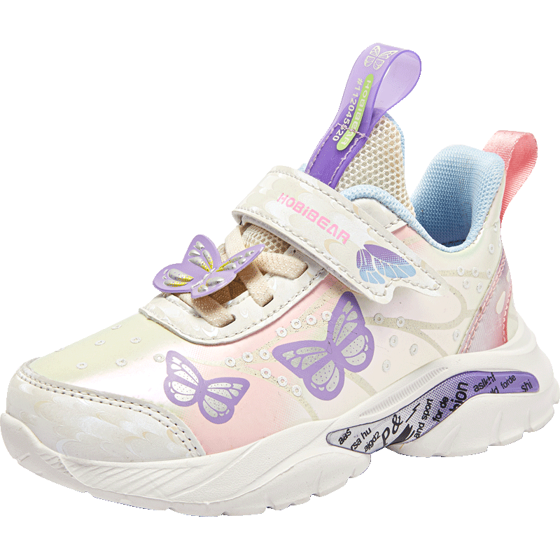 京东活动特惠！哈比熊童鞋春秋季儿童运动鞋公主鞋休闲鞋中大童潮鞋AS7613粉紫36码价格趋势与评测