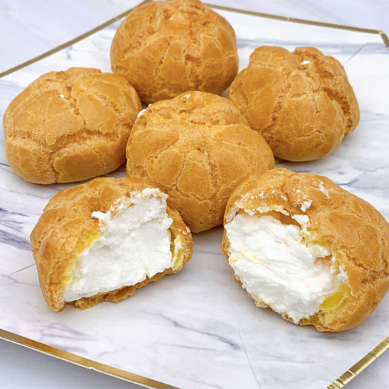 康麦宇 【严选好物】爆浆泡芙奶油夹心牛奶味乳酸菌味糕点点心零食