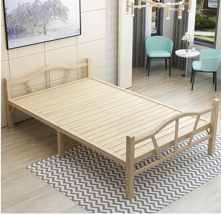 单人折叠床竹木 折叠木板床折叠床单人硬板单人床硬家用午休单人床