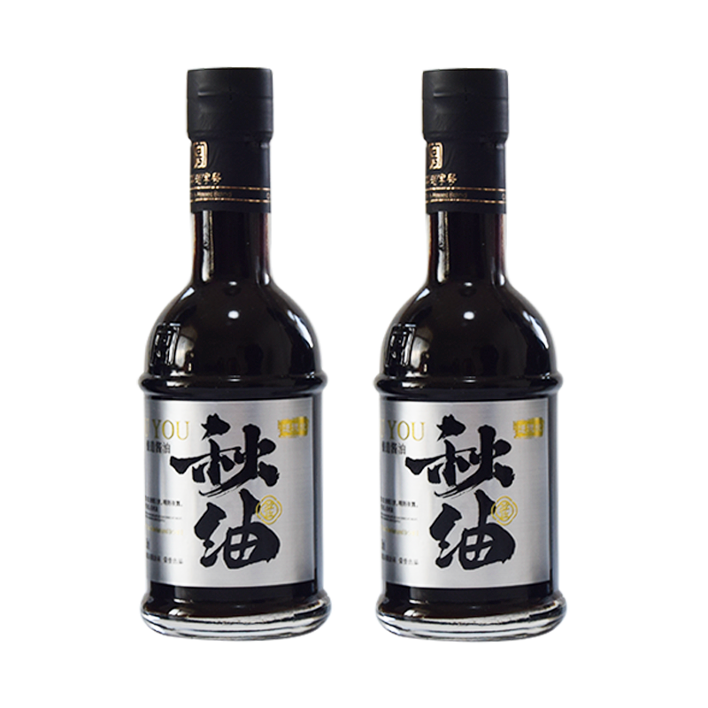 通德号（tongdehao）中华古法酿造秋油0添加特级生抽酱油传统手工头道 山东特产 250ml*2瓶装