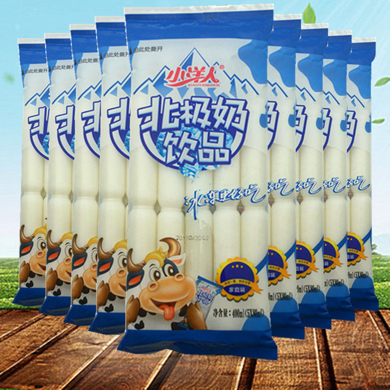 小洋人北极奶饮料 400ml冷饮钙铁锌碎碎冰棒棒冰奶棒饮料冰爆 5袋*400