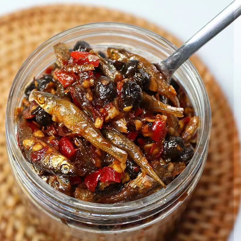 味了谁 湖南特产豉香选子鱼400克瓶装香辣柴火鱼小鱼仔零食小吃下饭菜