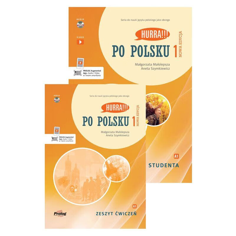 自学波兰语polish经典入门教材 hurra po polsku 1 a1 黑白第1册1套