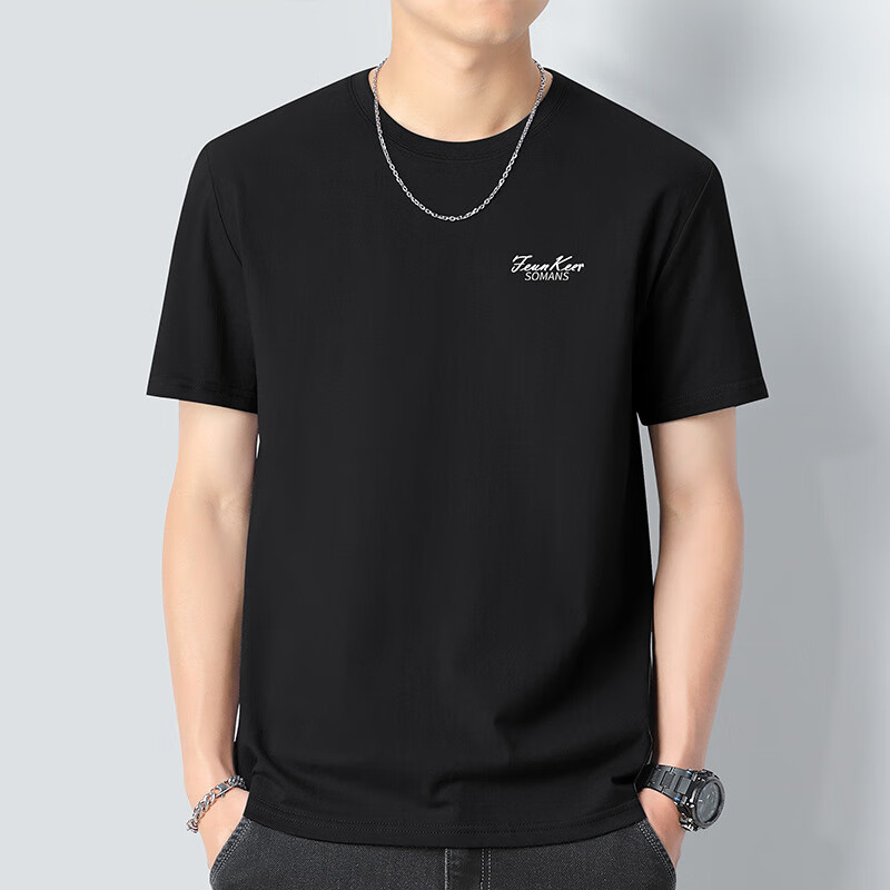 wvwh轻奢品牌短袖t恤男士夏季男装棉圆领半袖体恤百搭休闲运动上衣服