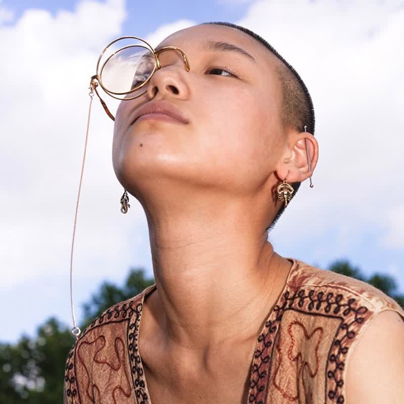 单片眼镜 资本家单片眼镜阿蒙复古英伦右眼睛单只半个单边框单眼有