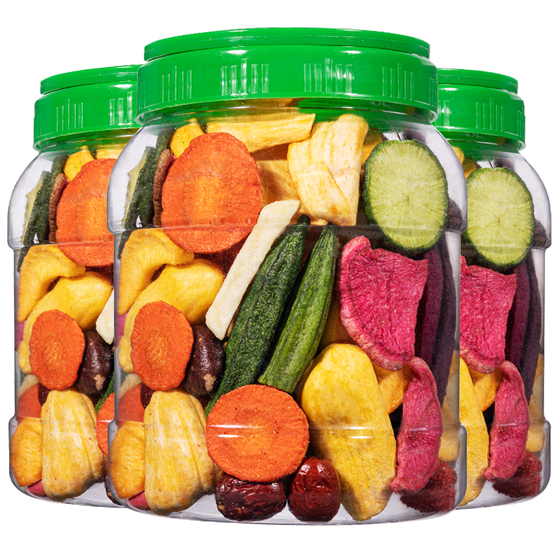 核工记 什锦蔬菜干混合装秋葵脱水即食孕妇健康零食果蔬脆500g