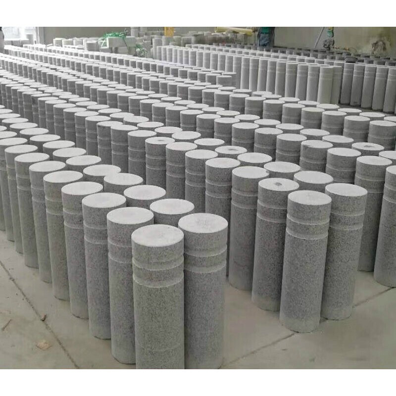 天然花岗岩圆柱挡路障石室外阻车小区广场停车场环保安装路标石柱 200