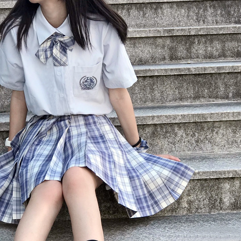 制服jk格裙学生少女套装 春夏冰依琳学院风日系百褶裙短裙半身裙女