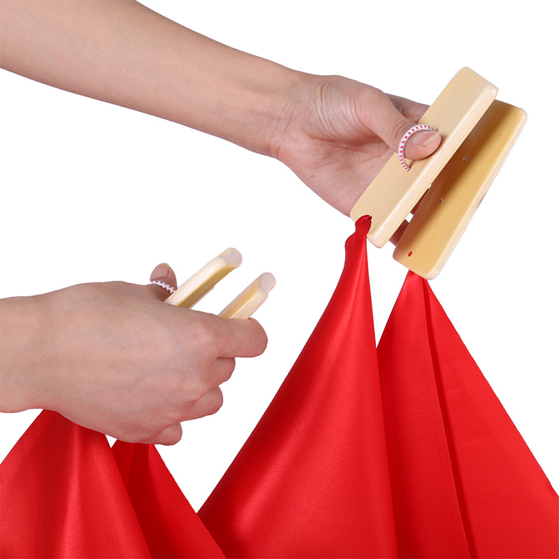 曲漾 儿童广场舞红绸快板幼儿园做操打节拍三句半道具口才训练 大红绸