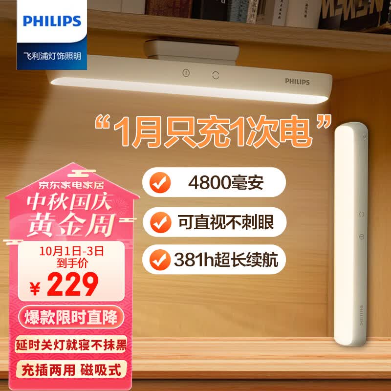 飞利浦（PHILIPS）护眼充电台灯酷毙灯挂灯磁吸式大学生宿舍床头学习台灯酷侠Promax使用感如何?