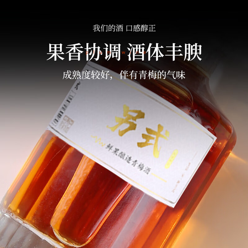 另式 青梅酒 12度 鲜果低度果酒女生微醺梅子酒 送礼女士水果酒伴手礼 12度500ml*2支装+礼品袋
