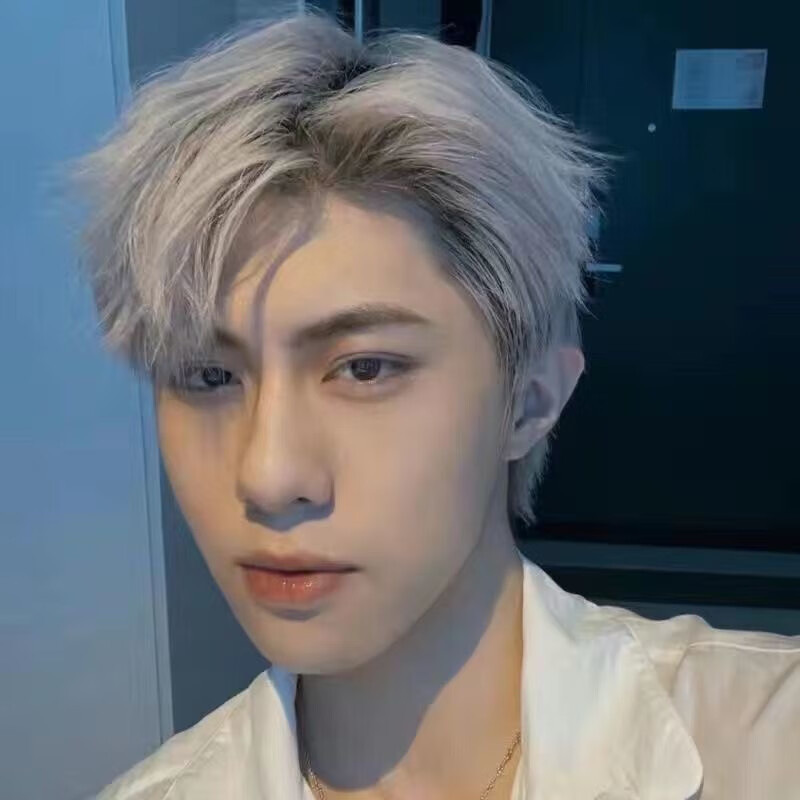 首品男生银灰色染发膏2023显白潮流新款渣男粉灰海王红染发剂男士专用