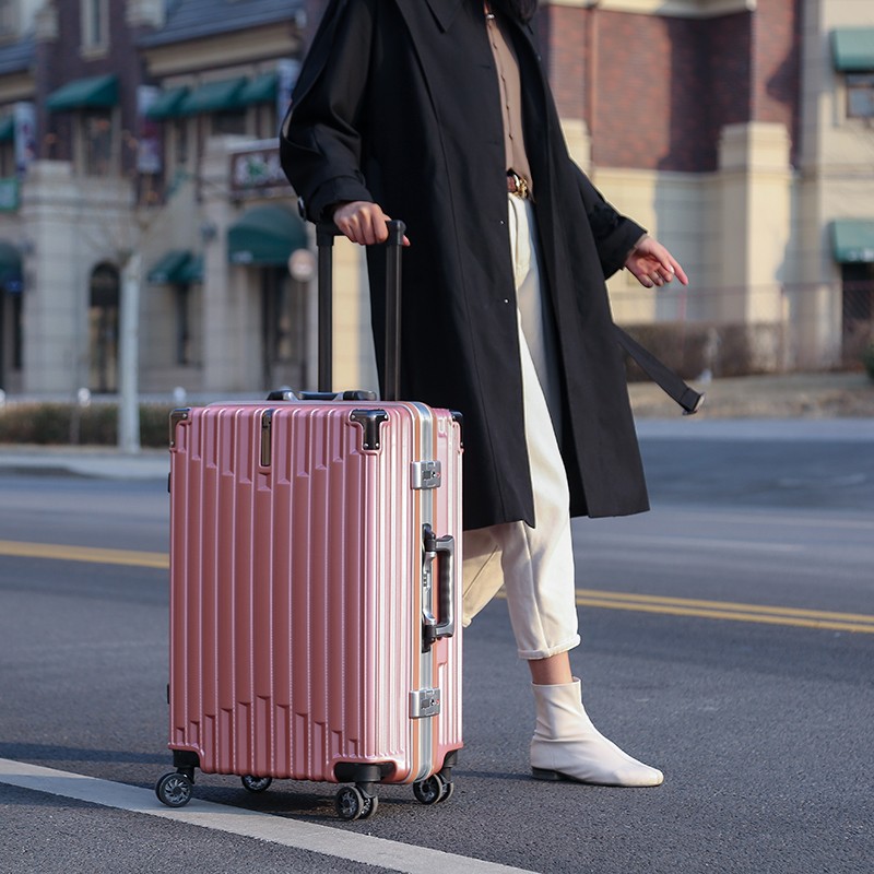 皮卡诺2021新款成人男女硬质铝框万向轮拉杆旅行箱直角款拉杆箱大号行李箱拉杆箱20寸 蓝色 #20